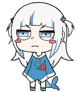 🙄 emoji Gawr Gura ➜ @animee_stickers Telegram sticker 20 of 44