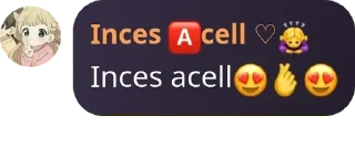 😍 emoji Inces 🅰cell ♡🙇‍♀ 및 Elvano=je pack by @QuotLyBot Telegram sticker 1 of 34
