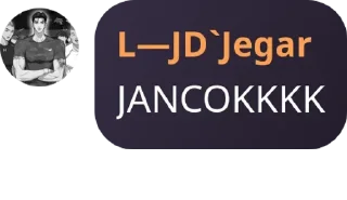 Sticker from typing jeff de`jegar