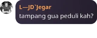 Sticker from typing jeff de`jegar