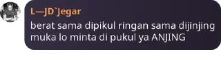 Sticker from typing jeff de`jegar