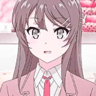 🌷 emoji 🌷sakurajima mai🌸 by :: @arlettagallery Telegram sticker 4 of 30
