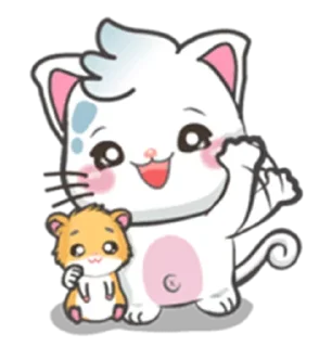 Sticker from tiny white kitten @sugarcunt