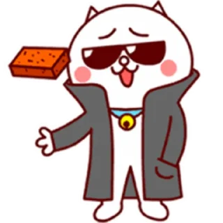👍 emoji CAT SIR (2)  @stickerschanel3 Telegram sticker 14 of 40