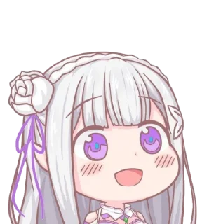 😄 emoji Re : Zero @StickersofWeeb Telegram sticker 18 of 45