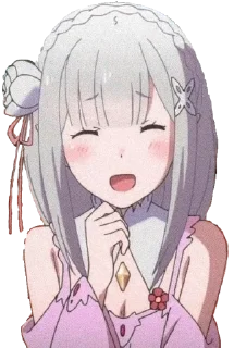 😊 emoji Re : Zero @StickersofWeeb Telegram sticker 7 of 45