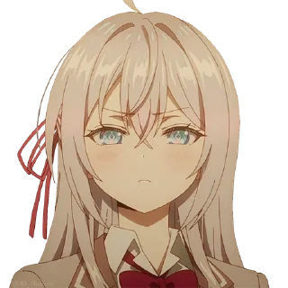 😟 emoji @HD_Stickers 時々ボソッとロシア語でデレる隣のアーリャさん Part 3 Telegram sticker 9 of 120