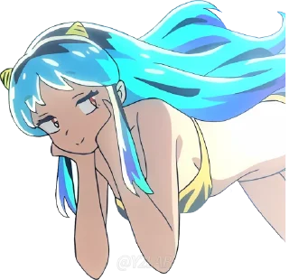 😏 emoji Urusei Yatsura @Y2LAB Telegram sticker 6 of 38