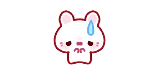 😓 emoji CoconutRabbit@breakzhan Telegram sticker 8 of 16