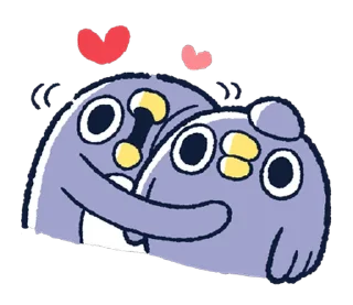 👨‍❤️‍👨 emoji 胖企鵝的內心話4 Telegram sticker 7 of 40