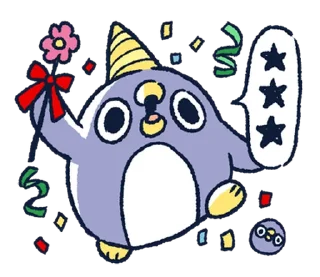 🥳 emoji 胖企鵝的內心話3 Telegram sticker 11 of 40