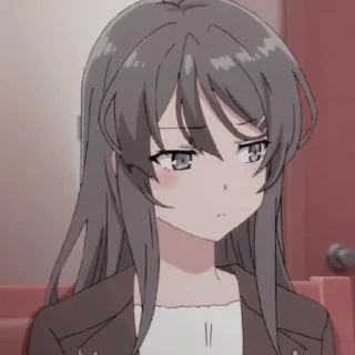 😔 emoji ❀ Sakurajima mai ❀ Telegram sticker 5 of 27