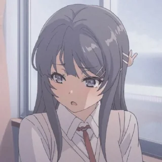 🥲 emoji ❀ Sakurajima mai ❀ Telegram sticker 17 of 27