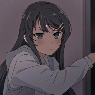 😑 emoji ❀ Sakurajima mai ❀ Telegram sticker 20 of 27