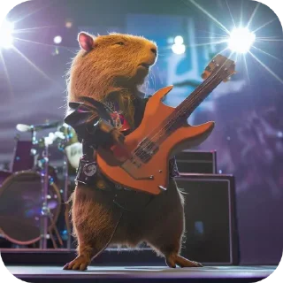 🎤 emoji Capybara Telegram sticker 16 of 69