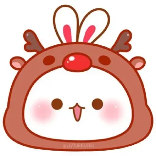 🥰 emoji Cute Bunny 🌸🍃 @Stickersbag Telegram sticker 14 of 70