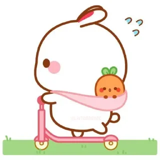 🛴 emoji Cute Bunny 🌸🍃 @Stickersbag Telegram sticker 9 of 70