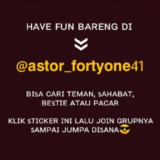 😎 emoji JOIN KUY @astor_fortyone41 Telegram sticker 1 of 19