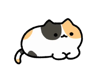 ⭐ emoji 動く！ゆるい三毛猫 @moe_sticker_bot Telegram sticker 4 of 24