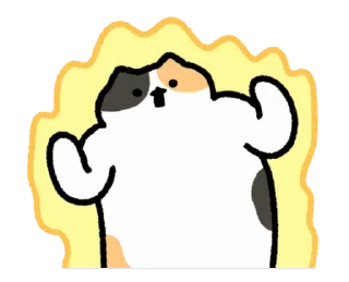 ⭐ emoji 動く！ゆるい三毛猫 @moe_sticker_bot Telegram sticker 21 of 24