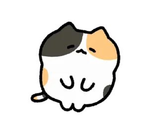 ⭐ emoji 動く！ゆるい三毛猫 @moe_sticker_bot Telegram sticker 7 of 24