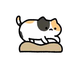 ⭐ emoji 動く！ゆるい三毛猫 @moe_sticker_bot Telegram sticker 12 of 24