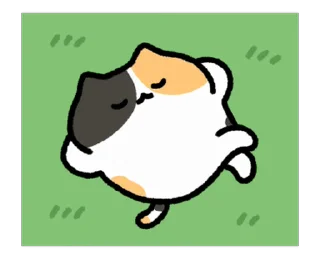 ⭐ emoji 動く！ゆるい三毛猫 @moe_sticker_bot Telegram sticker 24 of 24