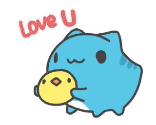 ❤️ emoji 貓貓蟲咖波:喵喵叫 @moe_sticker_bot Telegram sticker 4 of 24