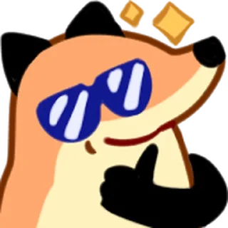 🖤 emoji fox friends 2 @moe_sticker_bot Telegram sticker 6 of 40