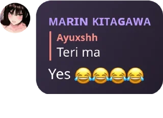 Sticker from ᴍᴀʀɪɴ ᴋɪᴛᴀɢᴀᴡᴀ's sticker pack (@Marin_Roxbot) 2