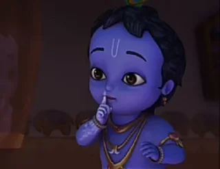 🤫 emoji Krishna little Telegram sticker 20 of 32