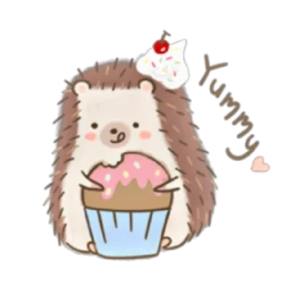 😋 emoji Muffin The Hedgehog (FULL) [ENG] @WSZB_Stickers Telegram sticker 3 of 40