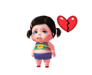 ⭐️ emoji Lookpear cute girl animated (ENG) @moe_sticker_bot Telegram sticker 6 of 24