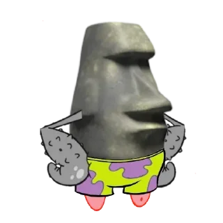 🗿 emoji Emote batu :) Telegram sticker 14 of 45