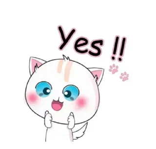👍 emoji Cute Cat || @harsh246 Telegram sticker 9 of 20