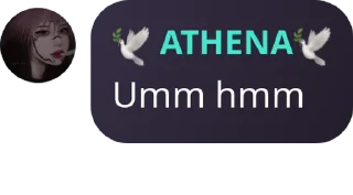 Sticker from Athena saying