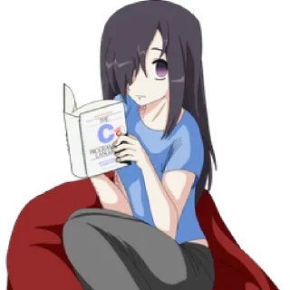 📖 emoji Programmer Anime Girls Telegram sticker 21 of 38