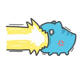 😡 emoji 貓貓蟲咖波:喵喵叫 @moe_sticker_bot Telegram sticker 21 of 24