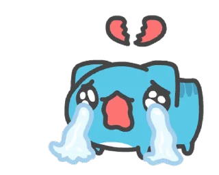 💔 emoji 貓貓蟲-咖波 可愛日常 @moe_sticker_bot Telegram sticker 10 of 24