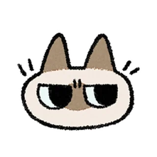 ⭐ emoji Kawaii Siamese @moe_sticker_bot Telegram sticker 22 of 40