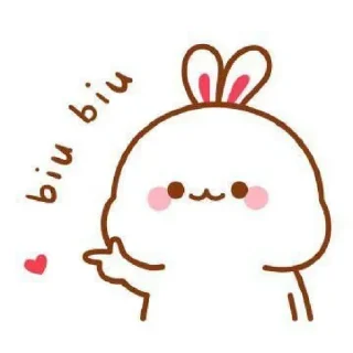 😉 emoji Cute Bunny 🌸🍃 @Stickersbag Telegram sticker 15 of 70