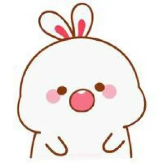 😲 emoji Cute Bunny 🌸🍃 @Stickersbag Telegram sticker 17 of 70