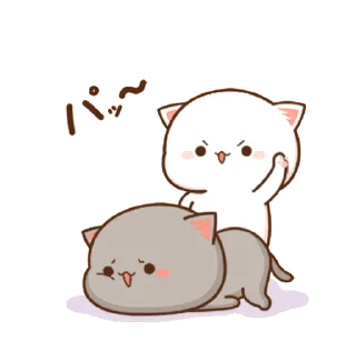 🖤 emoji Mochi Mochi Peach Cat Telegram sticker 22 of 48