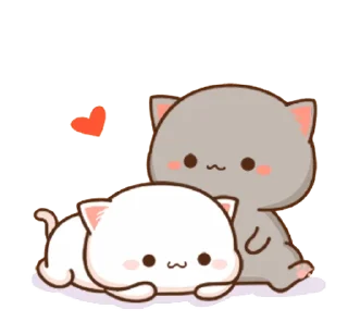 ❤️ emoji Mochi Mochi Peach Cat Telegram sticker 6 of 48