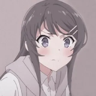 😠 emoji ❀ Sakurajima mai ❀ Telegram sticker 18 of 27