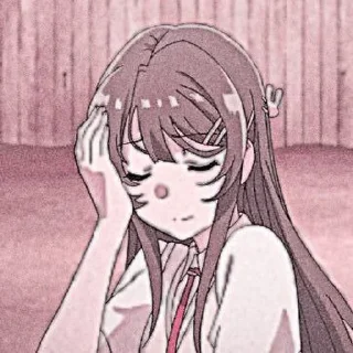 🌷 emoji 🌷sakurajima mai🌸 by :: @arlettagallery Telegram sticker 8 of 30