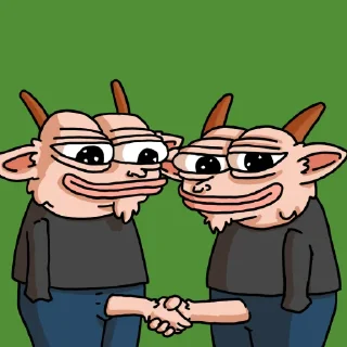 🤝 emoji GOAT Telegram sticker 22 of 40