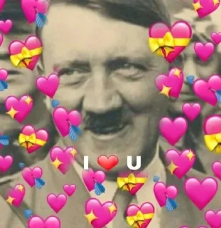 😍 emoji Hitler Adolf Telegram sticker 11 of 19