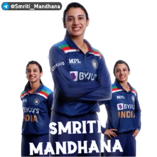 ⭐️ emoji @Smriti_Mandhana Pack 🏏💖 Telegram sticker 8 of 12
