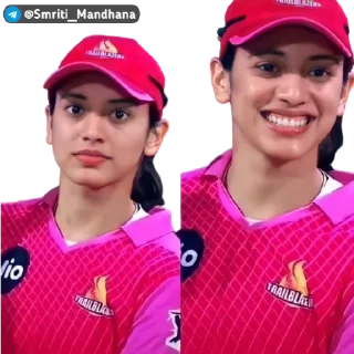 😆 emoji @Smriti_Mandhana Pack 🏏💖 Telegram sticker 11 of 12